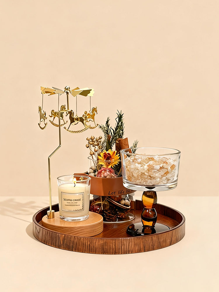 [HS1680] 走马灯香薰蜡烛水晶全套 Complete set of carousel scented candles with crystals