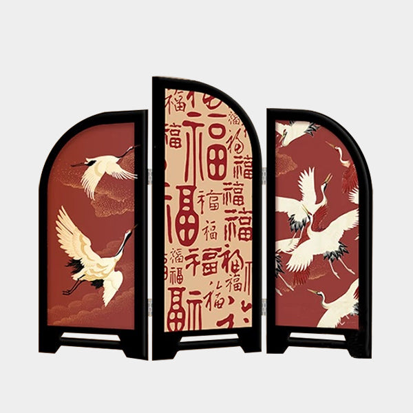 [HS0302] 鹤寿百福屏风 Crane Longevity and Hundred Blessings Screen