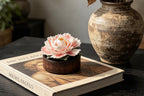 【HS0204】Hand-Sculpted Peony Ceramic Essential Oil Diffuser - Waterless & Silent