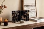 【HS0326】Serenity of the East | Double-Sided Lacquer Tabletop Screen with "Flower,Birds & Bamboo" patterns