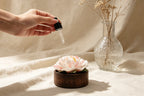 【HS0204】Hand-Sculpted Peony Ceramic Essential Oil Diffuser - Waterless & Silent